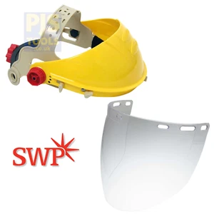 SWP safety headband face shield or 8in x 12in polycarbonate spare visor - Picture 1 of 6