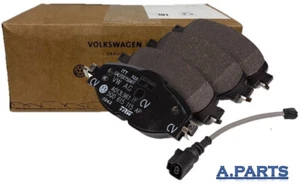 ORIGINAL VAG BREMSBELAGSATZ MIT WARNKONTAKT EINBAUFERTIG FÜR VORDERACHSE - Picture 1 of 2