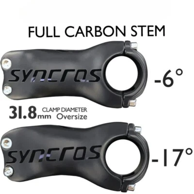 Carbon Stem Parts Angle 6/17 Degree 60-120mm Mountain/Road Bike Handlebar Stems - Image 1 of 4
