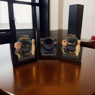 Vintage Bowling Lighter & Ashtray ~Lot Of 3~Pandora Japan~MCM~50’s?60’s ~RARE~ - Image 1 of 4