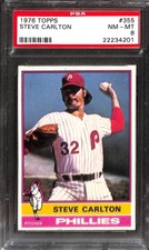 1976 TOPPS #355 STEVE CARLTON PSA 8 22234201