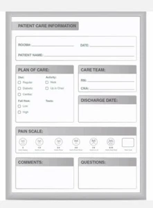 NEW Ghent Patient Room 24" x 18" Whiteboard Steel with Aluminum Frame Dry Erase  - Picture 1 of 2