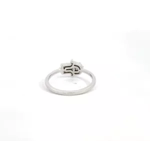 Hamsa Diamond Ring 0.26 Ct Tw 14K White Gold Size 6.5 - Picture 1 of 4