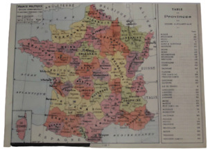 Carte de France Illustrées d'après J.P.Pinchon France Divisions départementales 