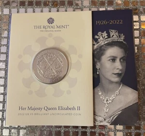 Großbritannien 2022 Münze 5 Pfund Queen Elizabeth II König Charles st Memorial - Bild 1 von 4