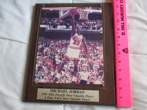 Michael Jordan 1990 NBA Hoops 8x10 Photo Plaque 1991 MVP Cover
