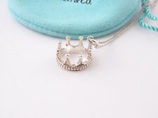 Tiffany & Co Silver Princess Crown Charm Necklace
