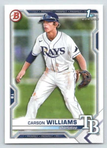 2021 Bowman Draft #BD180 Carson Williams (ref 223444) - Picture 1 of 2