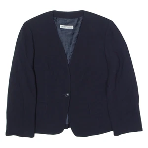 EMPORIO ARMANI Womens Blazer Jacket Black Wool UK 14 - Picture 1 of 6