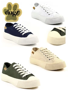 LAZY DOGZ JAYNE LADIES PUMPS TRAINERS NEW CANVAS WOMANS CASUAL SHOES LACE UP