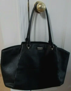 Kate Spade Large Black 100 % Cow Beautiful Leather Handbag/Tote Weekend handbag - Picture 1 of 8