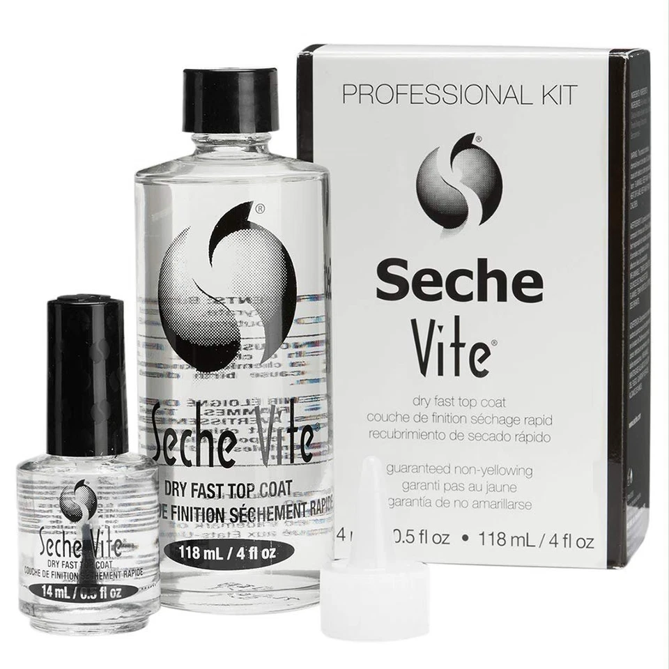 Kit profesional Seche Vite Dry Fast Top Coat, recarga de 4 oz y 0,50 oz Foto 1 de 1