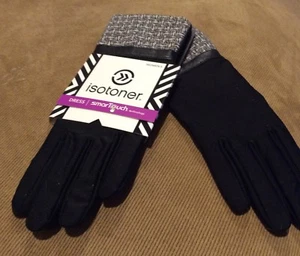 Impressions by Isotoner Dress Black Smart touch Womens Gloves M/L - Picture 1 of 5