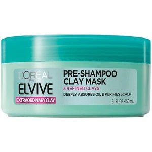 Lot of 3 New 5.1 oz L'Oréal Paris Elvive Extraordinary Clay Pre-Shampoo Mask - Picture 1 of 5