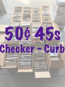 50¢ 45s - Buy 2 Minimum -VG - NM - Flat $5.00 Shipped - Checker-Curb - Picture 1 of 80
