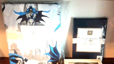 Pottery barn Batman holiday Superhero MArvel flash Duvet pillowcase bed SET . - Image 1 of 4