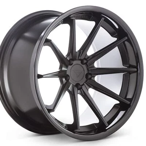 Ferrada FR4 22x9, 5x120, ET30, Matte Black / Gloss Black Lip - Picture 1 of 3