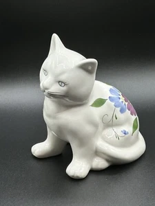Vintage Henriksen Imports - Hand painted Floral Cat - Picture 1 of 7