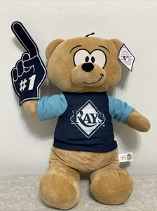 Tampa Bay Rays 18” Plush Bear MLB Genuine Merchandise Finger Good Stuff NWT. - Picture 1 of 6