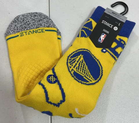 Men’s Stance NBA Golden State Warriors Crew Casual InfiKnit Socks Size 9-13 Cover