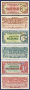 BRITISH ARMED FORCES 3 PENCE 6 PENCE & SHILLINGS ALL 2ND SERIES - Imagen 1 de 1