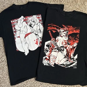 2 Bad Habits Anime Graphic T Shirts - Picture 1 of 5