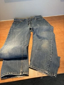 Vintage Levi's 501xx 0117 Blue Denim Jeans Men's 35x38 Made In USA Button Fly - Picture 1 of 6