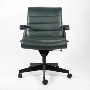 1990s Richard Sapper for Knoll Management Desk Chair in Green Leather 12+ Avail - Picture 1 of 12