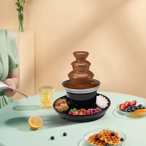 3 Tier Stainless Steel Luxury Cheese Cascading Fondue Chocolate Fountain Machine - Picture 1 of 22