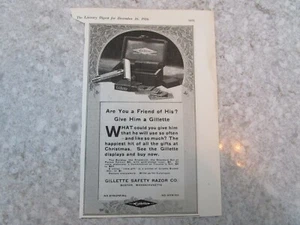 Vintage 1916 Gillette Rasierer, "Bist du ein Freund von ihm" Rasur Ephemera Druck Adv.  - Bild 1 von 4