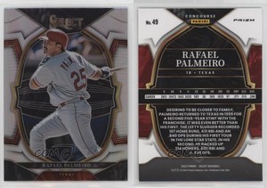 2023 Panini Select Concourse Silver Prizm Rafael Palmeiro #49
