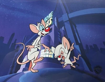 Warner Bros PINKY & THE BRAIN Limited Edition Sericel Animation Art Cel 11"x14" - Image 1 of 4
