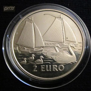 PAÍSES BAJOS, 2 EUROS 1997, CISNES Y VELEROS, PRUEBA. - Imagen 1 de 2