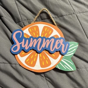 Orange Summer Wall Sign (7 in x 5 in) - Picture 1 of 1