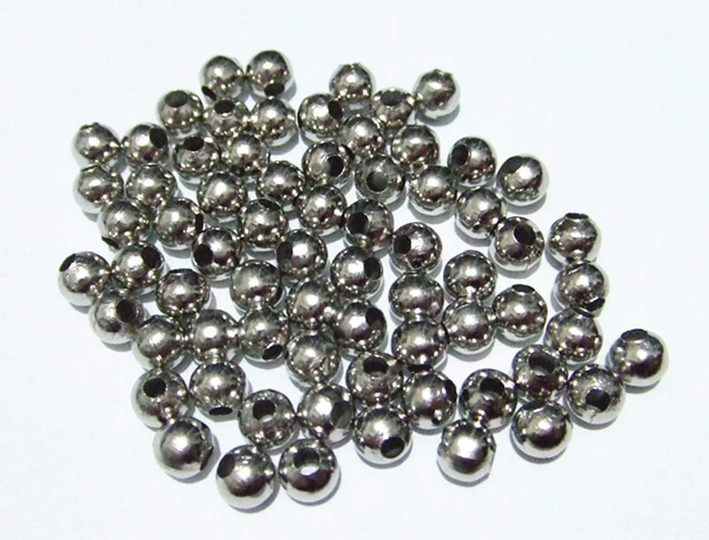 50pz  perline metallo spacer separatori  6mm colore argento scuro bijoux - Immagine 1 di 1