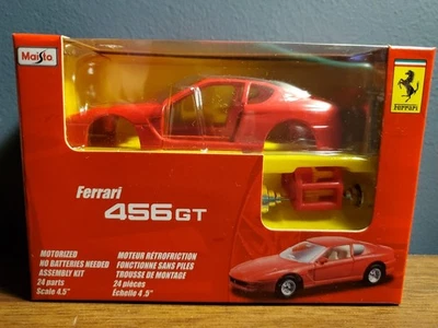 Maisto Red Ferrari 456GT Diecast Metal Motorized Model Kit 4.5" Scale New! 2008 - Image 1 of 4