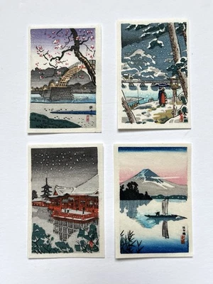 Cuatro impresiones en madera Koitsu tsuchiya años 50 - arte antiguo japonés Foto 1 de 4