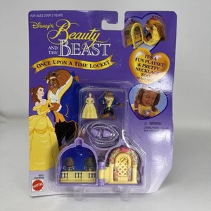 BEAUTY AND THE BEAST ONCE UPON A TIME LOCKET 66412 DISNEY MATTEL POLLY POCKET - Picture 1 of 2