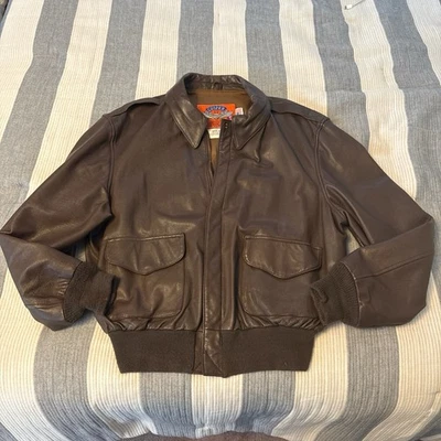 Chaqueta de Vuelo Cooper Tipo A-2 Marrón Piel de Cabra Talla 46L US Air Forse EE. UU. Foto 1 de 4
