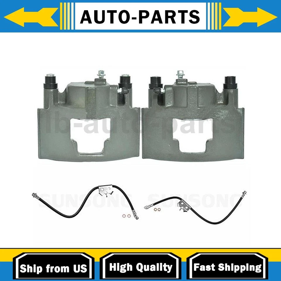 4 Piece Brake Caliper Set with Hoses Fits 1996 GMC K1500 Suburban K2500 - Image 1 of 4