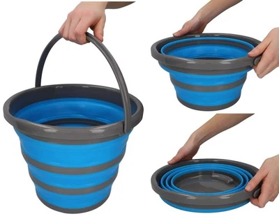 Falteimer 10L Faltbar Camping-Eimer Wassereimer Putzeimer Wohnwagen Wohnmobil - Bild 1 von 4
