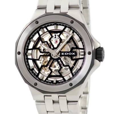 EDOX Delfin Meccano Automatic 85303-3NH-NBG Skeleton Dodecagon mens Watche - Image 1 of 4