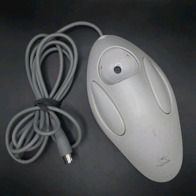 Logitech Marble Mouse PS/2 T-CM14 (804292-0000) Trackball Computer Mouse Tested  - Image 1 of 4