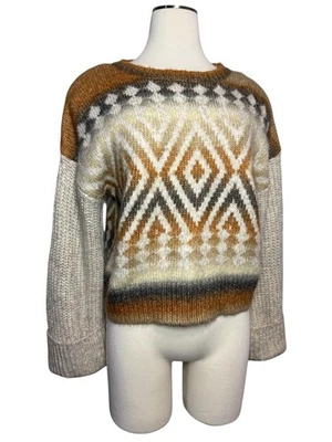 Hazel Moon Pullover Sweater Knit Roll up Long Sleeve Women’s Medium - Image 1 of 4