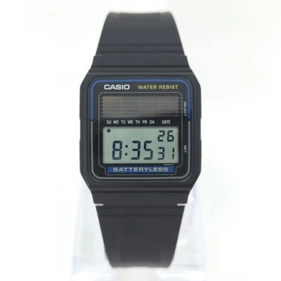 NOS CASIO FB-52W BATTERYLESS SOLAR WR VINTAGE DIGITAL WATCH JAPAN 1986 - Image 1 of 4