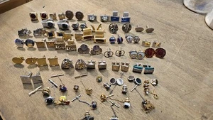 Vintage Large Gold Tone/Silver Huge LOT Of Swank Cufflinks And Tie Taks 🔥🔥 - Picture 1 of 11