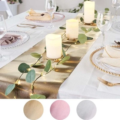 12x108" Glitter Paper Disposable Table Runner Ridge Design Design Catering - Image 1 of 2