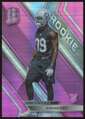 Arden Key Rookie #152 2018 Panini Spectra Neon Pink Oakland Raiders RC /20 - Image 1 of 3