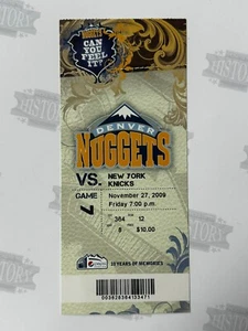 Boleto de 50 puntos Carmelo Anthony 2009 27/11/09 Knicks at Nuggets - Imagen 1 de 2