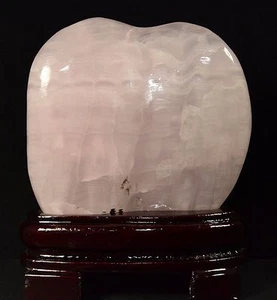 2,2 Pfund natürliches rosa Onyx Mineral auf Holzsockel funkelnder Edelstein Kristall - China - Bild 1 von 5